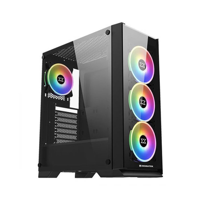 Xigmatek Siricon III EN45891 (ATX, USB3.0x1, USB2.0x2, Front & Left Tempered Glass, 4PCS XDS120 ARGB Fan w LED Switch)