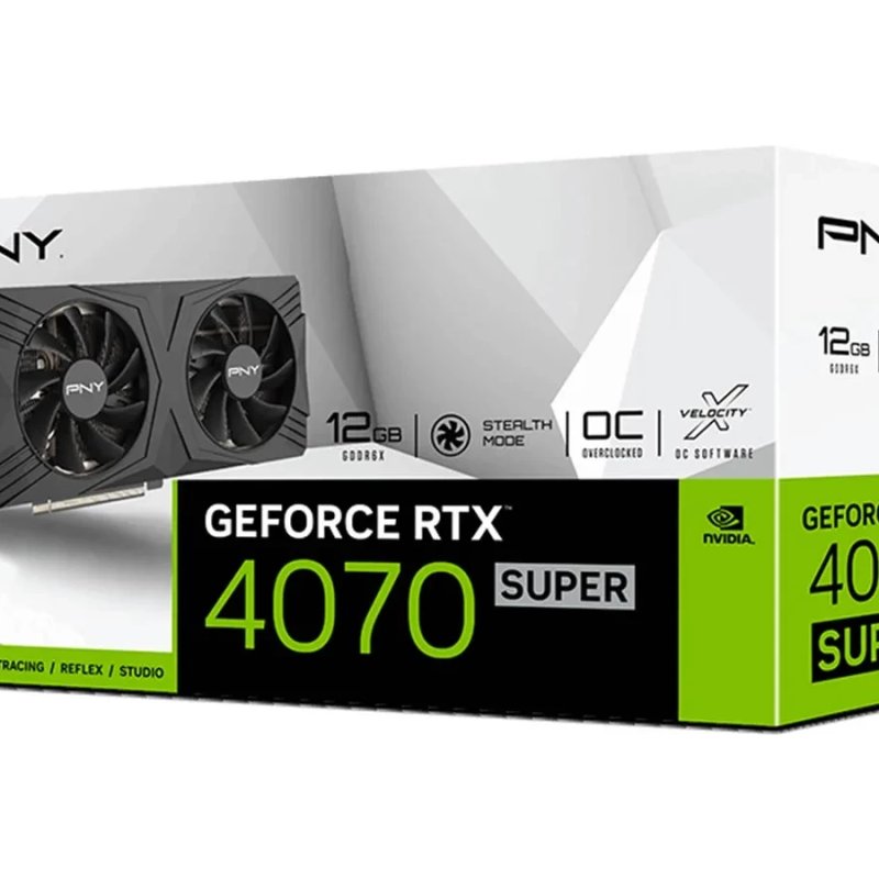 [VERTO Overclocked Dual Fan] PNY GeForce RTX 4070 SUPER 12GB DLSS 3 Graphic Card