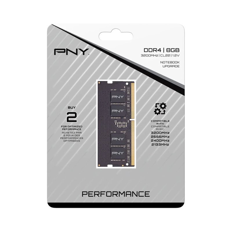 PNY CL22 8GB DDR4 3200MHz Laptop RAM