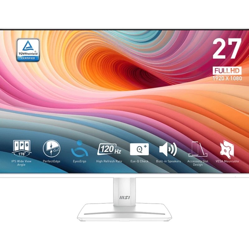 MSI Pro MP275W E2 Monitor (27" FHD (1920 x 1080) Display | 120Hz | IPS Panel | 116% sRGB | 1 x HDMI 2.0, 1 x DP 1.2 |  Built-in 2 x 2W Speaker | 16.7M Display Colors | 1 Year Warranty)