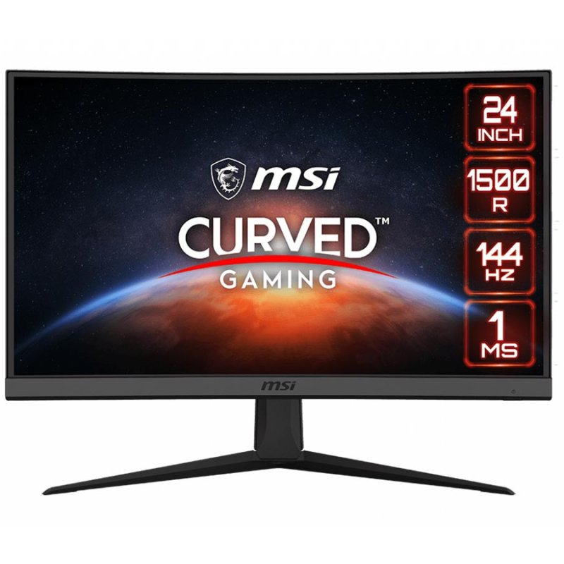 MSI Optix G24C6 24" FHD Vertical Alignment Panel | 1500R Curved Gaming Monitor | AMD Free-Sync | 144Hz Refresh Rate | 178° wide view angle